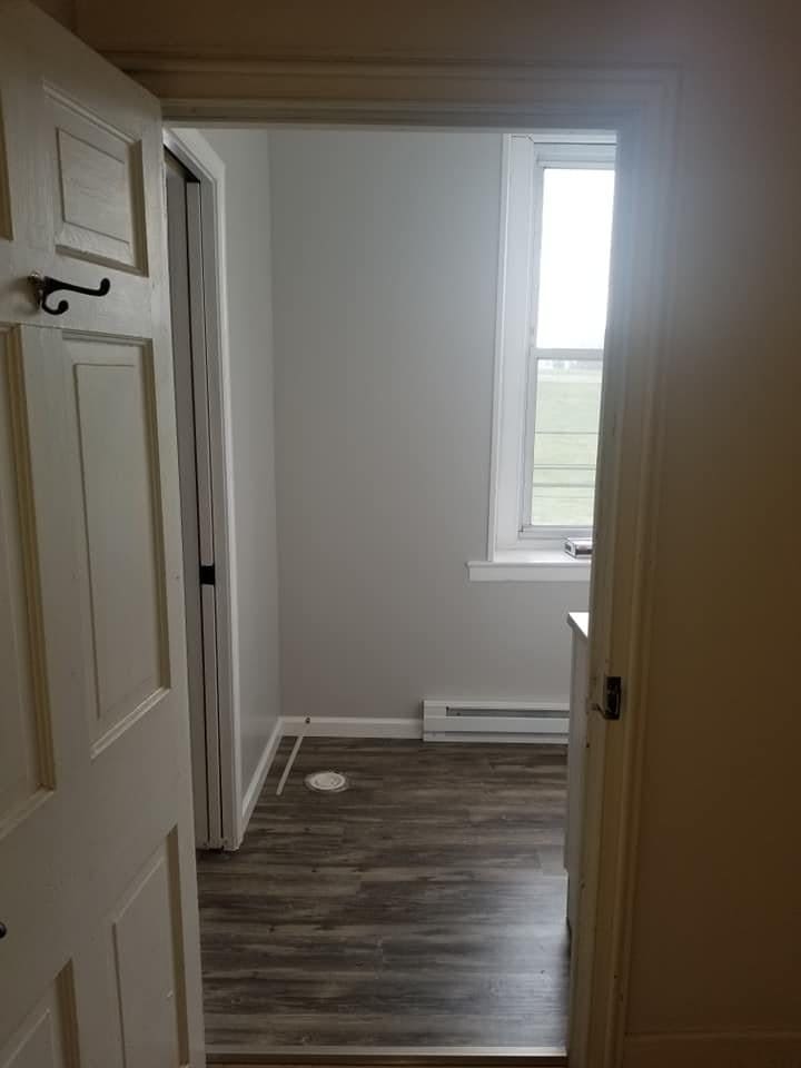 Hallway with new interior doors and casing