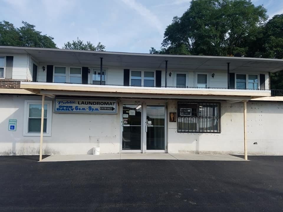 Commercial building with two new windows