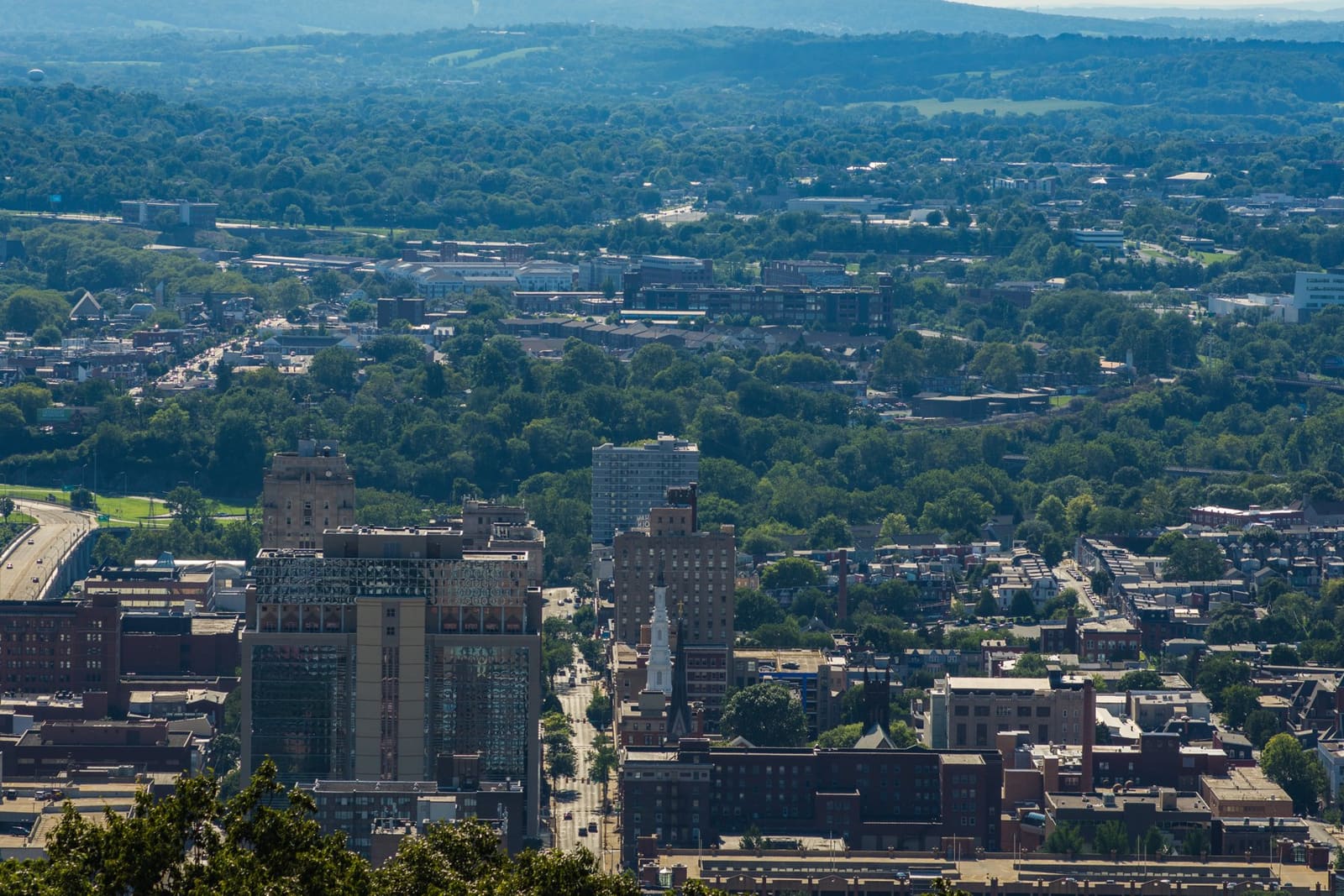 The Reading, Pennsylvania skyline seen from Mount Penn